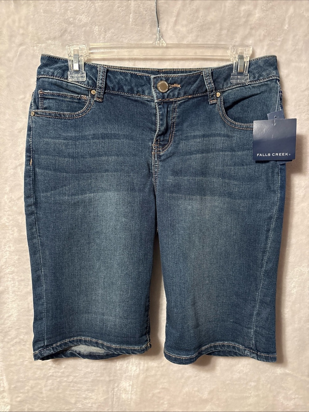 NWT Falls Creek Women's Indigo Blue Denim Bermuda Shorts
